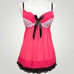 ❤️ Pink Polka Dot Baby Doll